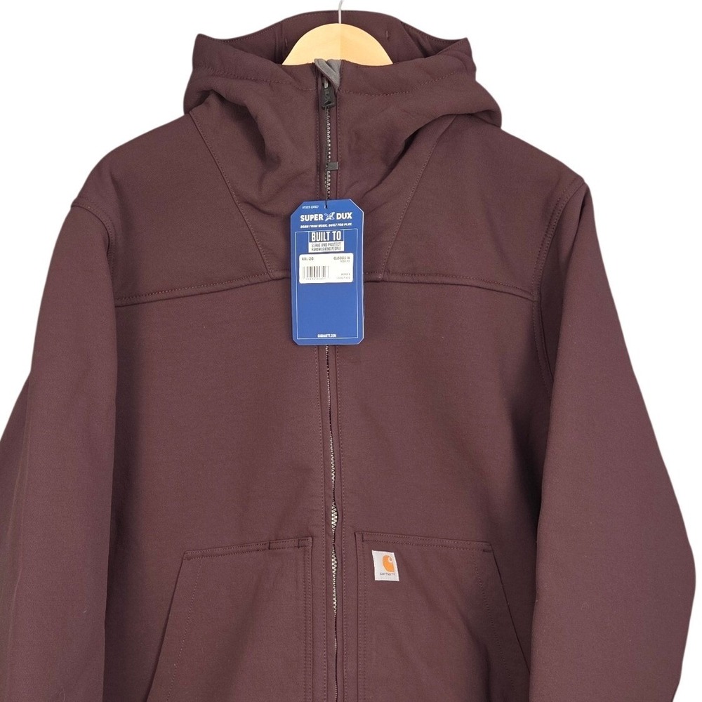 Carhartt Super Dux Hooded Jacket Womens XXL Blackberry Rain Defender Sherpa NEW